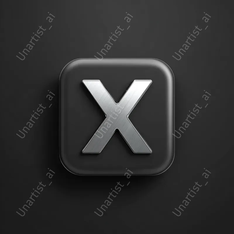 Bold Letter App Icon Key Style