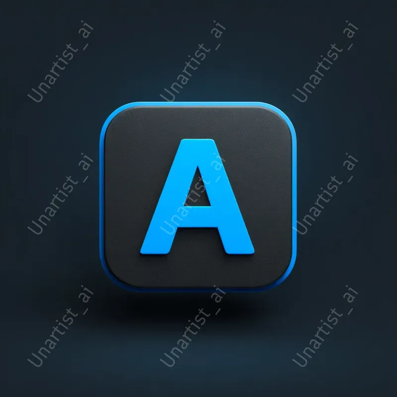 Bold Letter App Icon Key Style