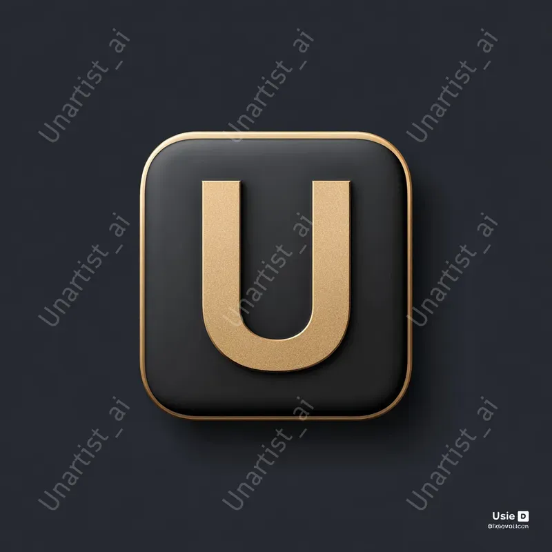 Bold Letter App Icon Key Style