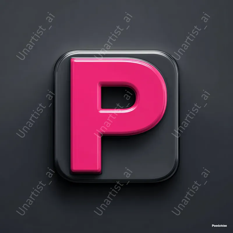 Bold Letter App Icon Key Style