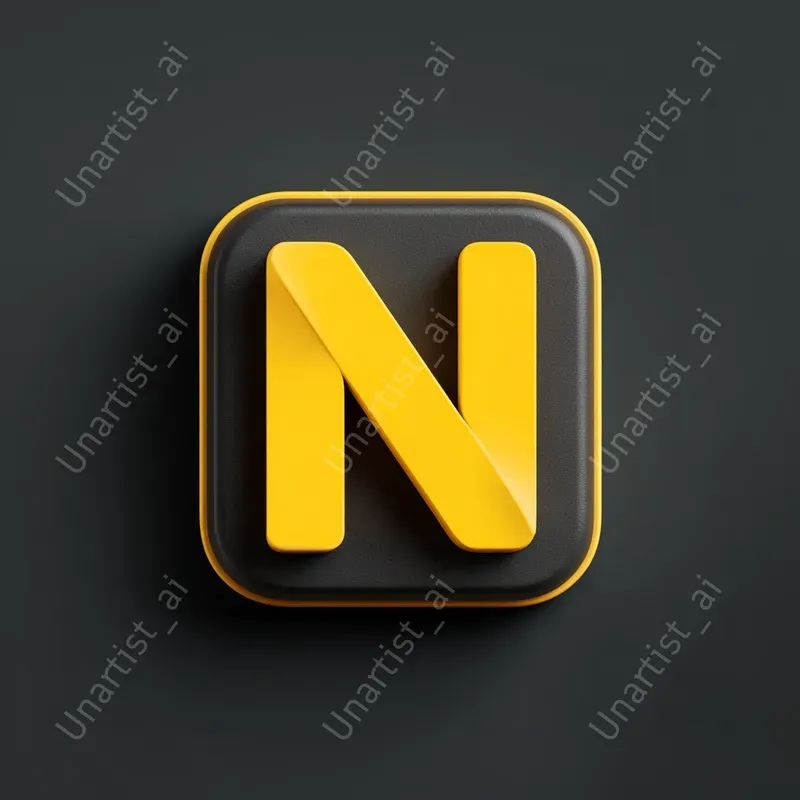 Bold Letter App Icon Key Style