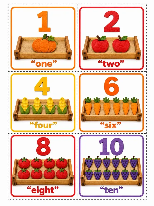 Preschool Counting Cards Generator