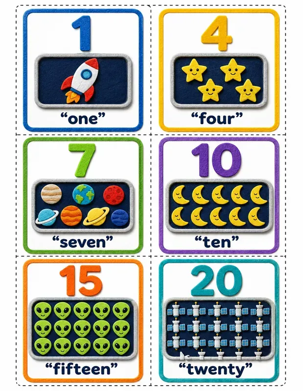 Preschool Counting Cards Generator