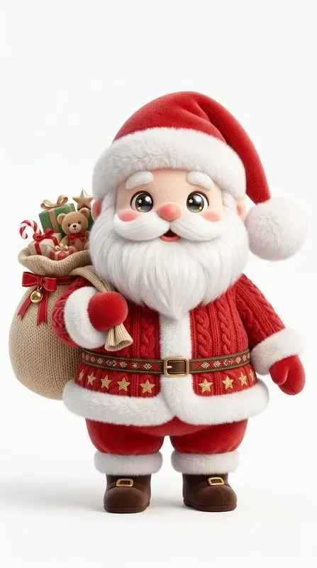 Cozy Christmas 3D Kawaii Clipart