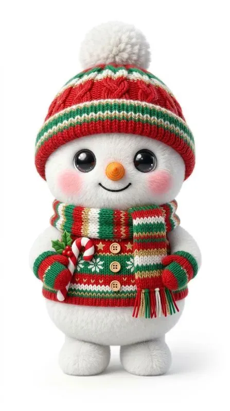 Cozy Christmas 3D Kawaii Clipart