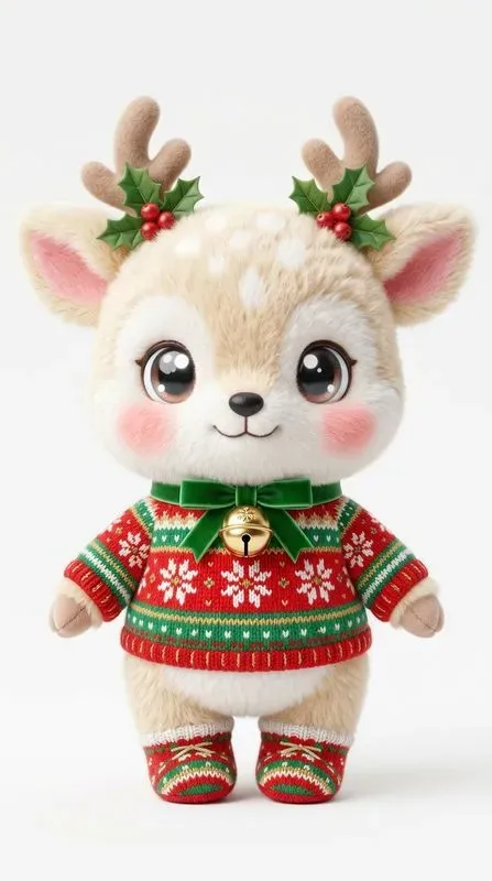 Cozy Christmas 3D Kawaii Clipart