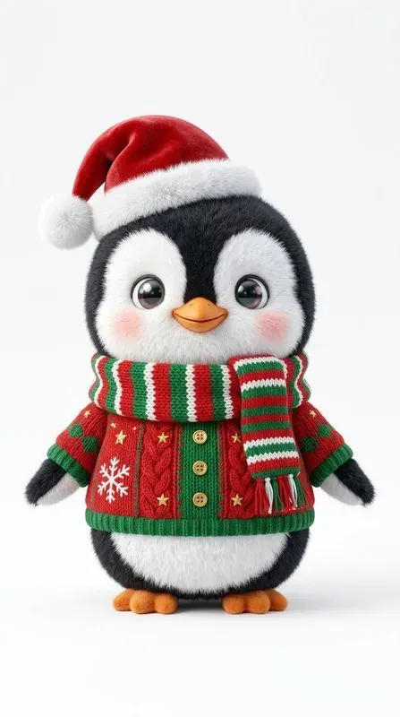 Cozy Christmas 3D Kawaii Clipart