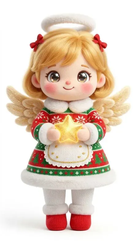 Cozy Christmas 3D Kawaii Clipart
