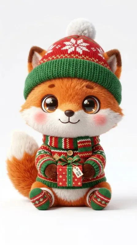 Cozy Christmas 3D Kawaii Clipart