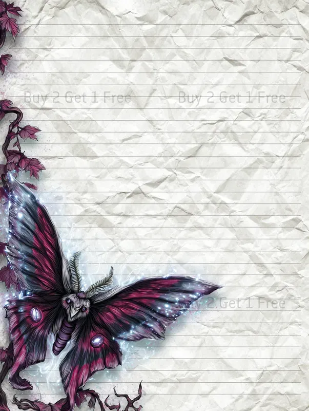 Dark Butterfly Plain Papers