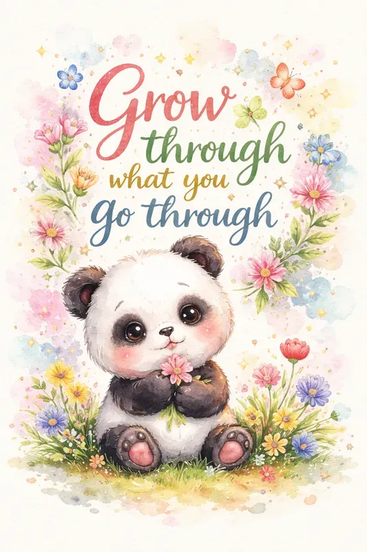 Cute Watercolor Motivation Animal Posters