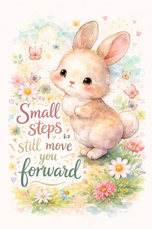 Cute Watercolor Motivation Animal Posters