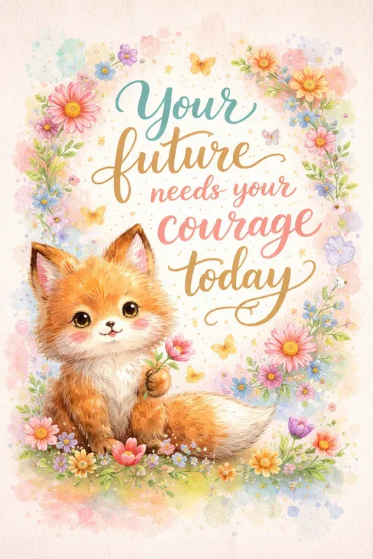 Cute Watercolor Motivation Animal Posters