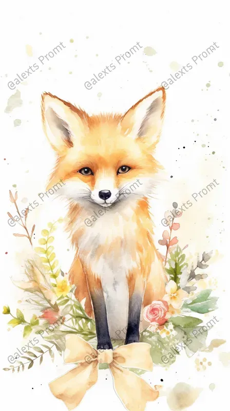 Whimsical Watercolor Postcard Art