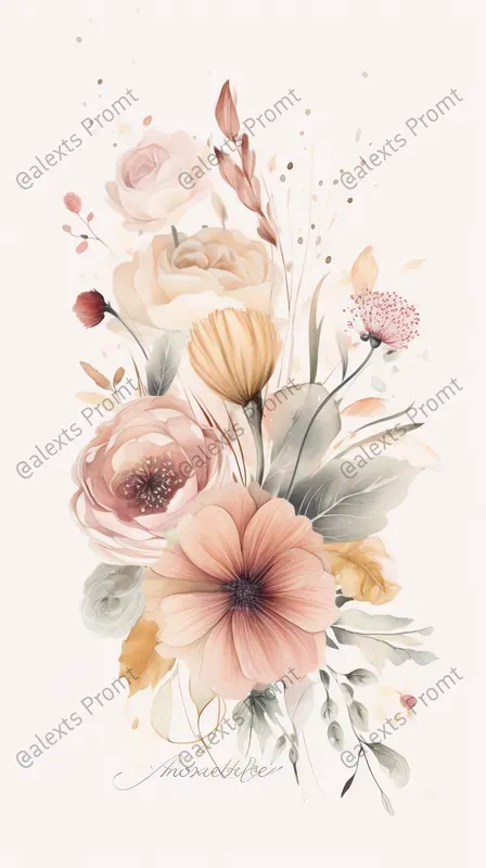 Whimsical Watercolor Postcard Art