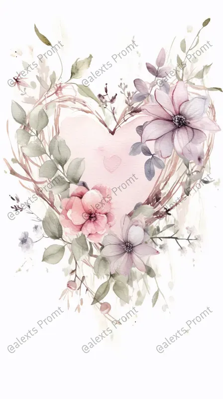 Whimsical Watercolor Postcard Art