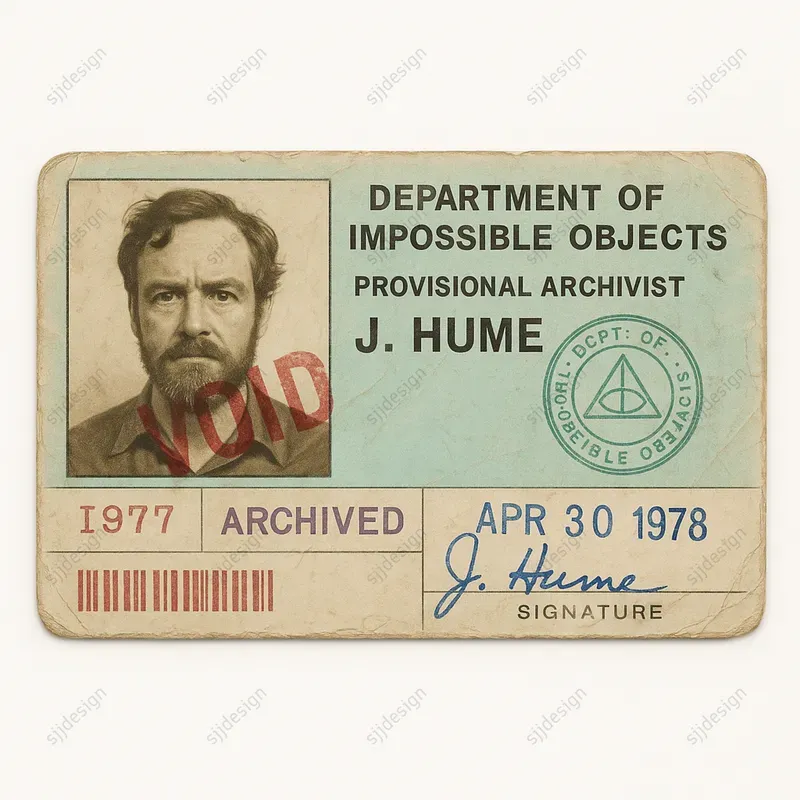 Vintage Bureau Id Card Style