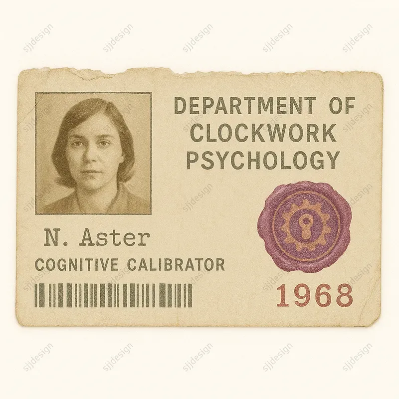 Vintage Bureau Id Card Style