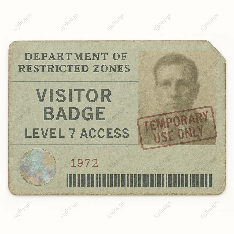 Vintage Bureau Id Card Style