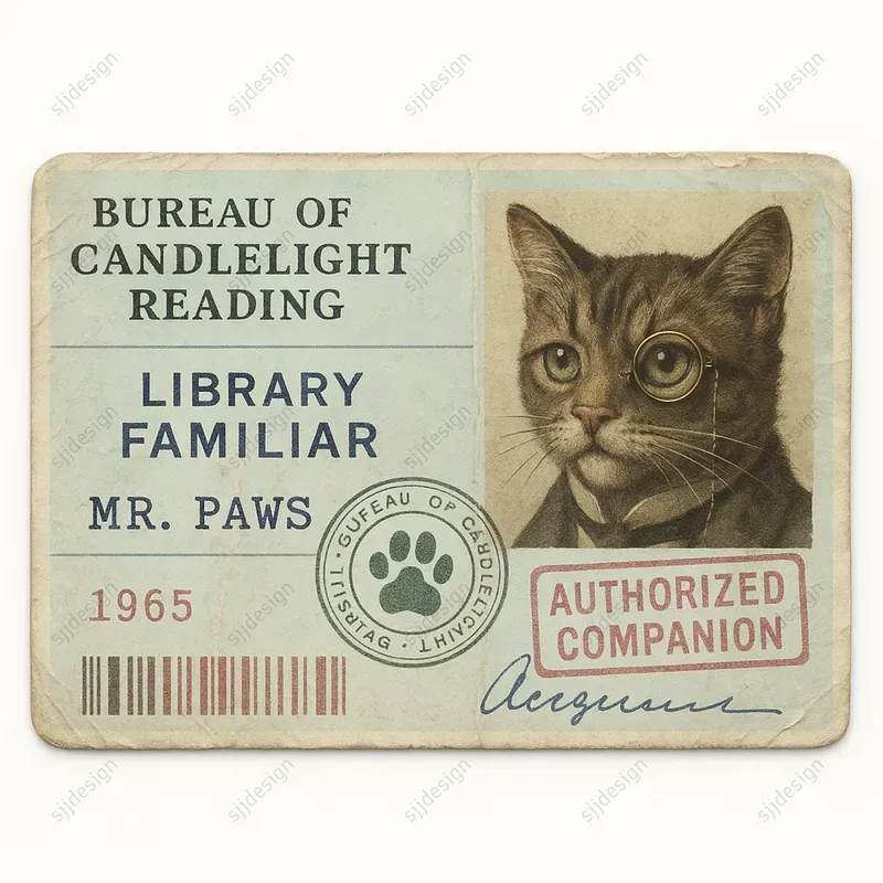 Vintage Bureau Id Card Style