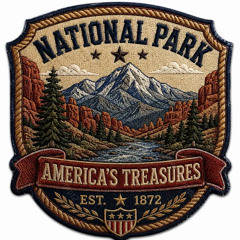 Vintage Americana Embroidered Patches