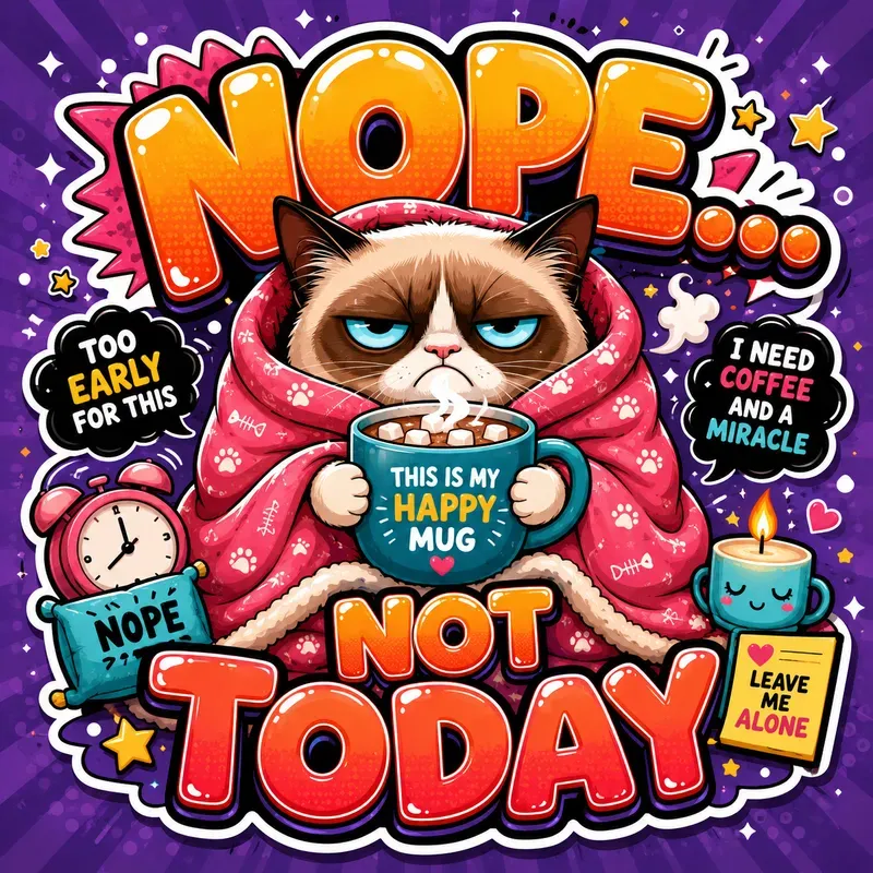 Cute Cartoon Quote Stickers
