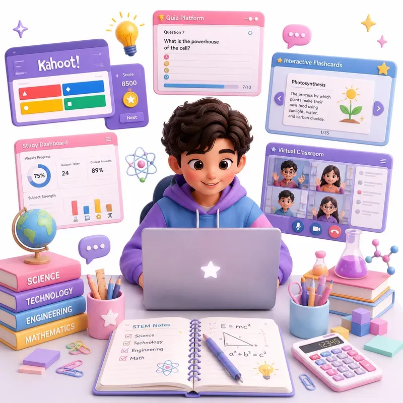 Cute 3D Edtech Learning Toolkit Kits