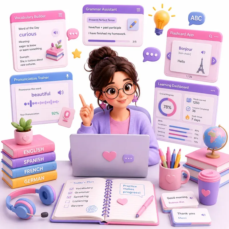 Cute 3D Edtech Learning Toolkit Kits