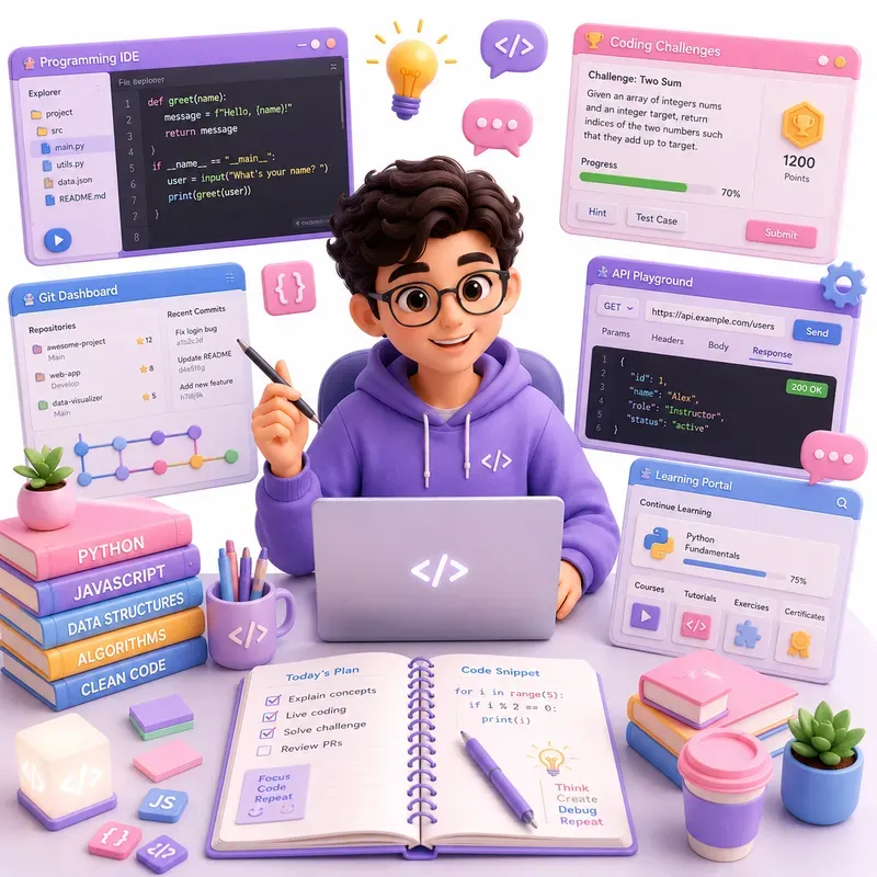 Cute 3D Edtech Learning Toolkit Kits