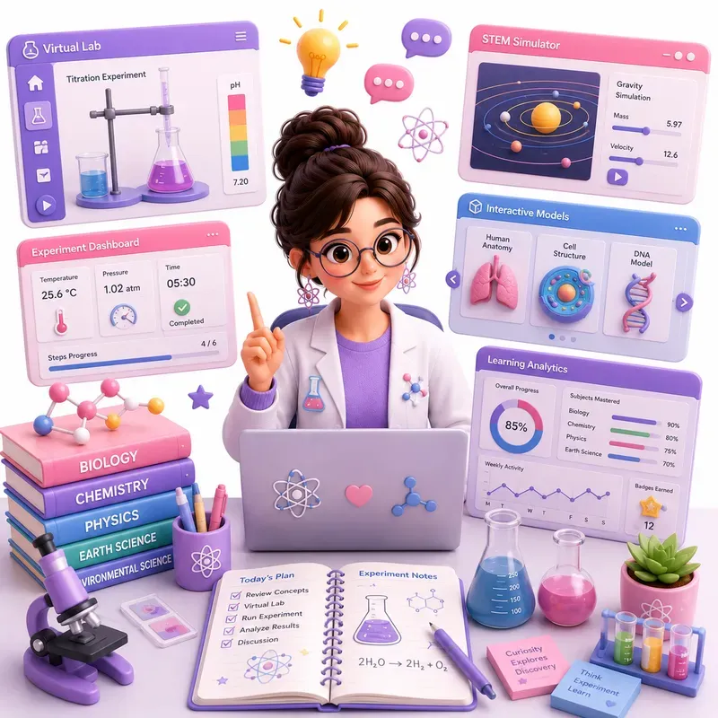Cute 3D Edtech Learning Toolkit Kits