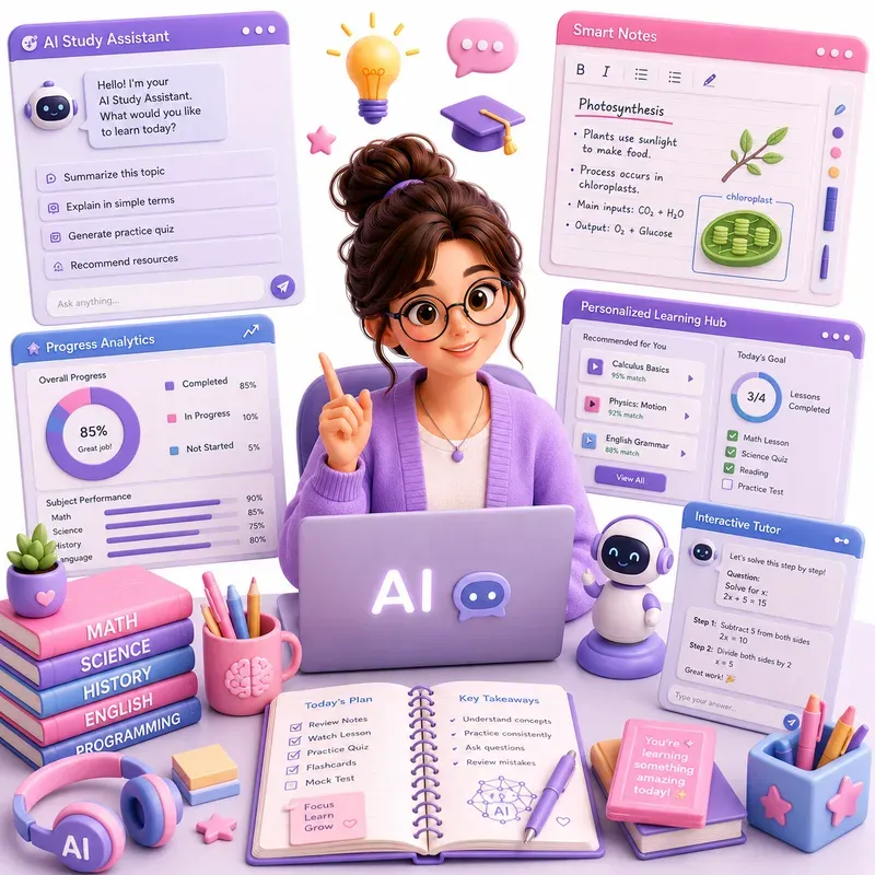 Cute 3D Edtech Learning Toolkit Kits