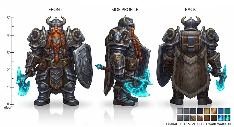 Video Game Character Turnarounds