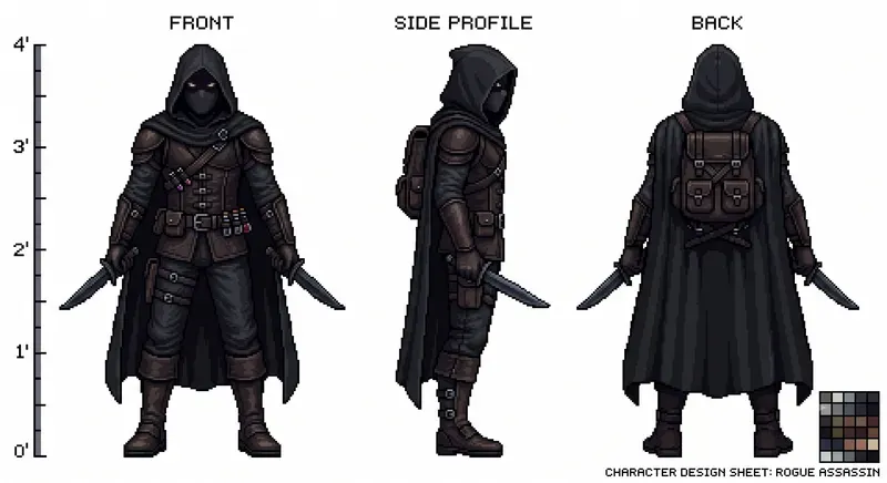 Video Game Character Turnarounds