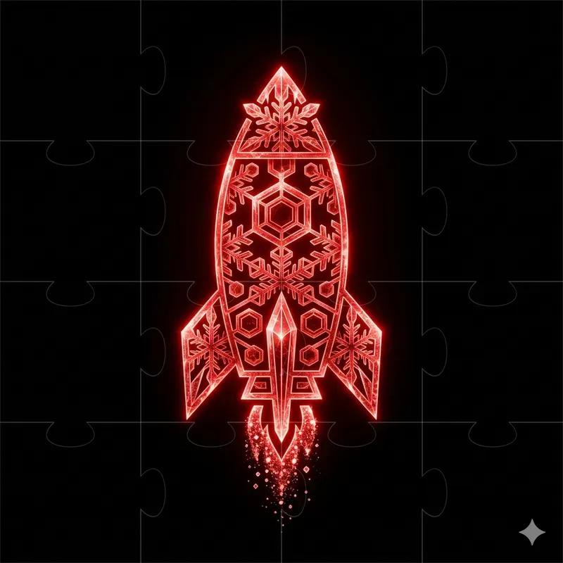 Minimalist Glowing Ice Crystal Icons