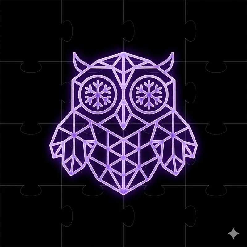 Minimalist Glowing Ice Crystal Icons