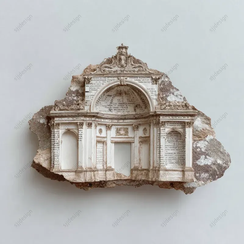Paper Relic Sculpture Illustration Art
