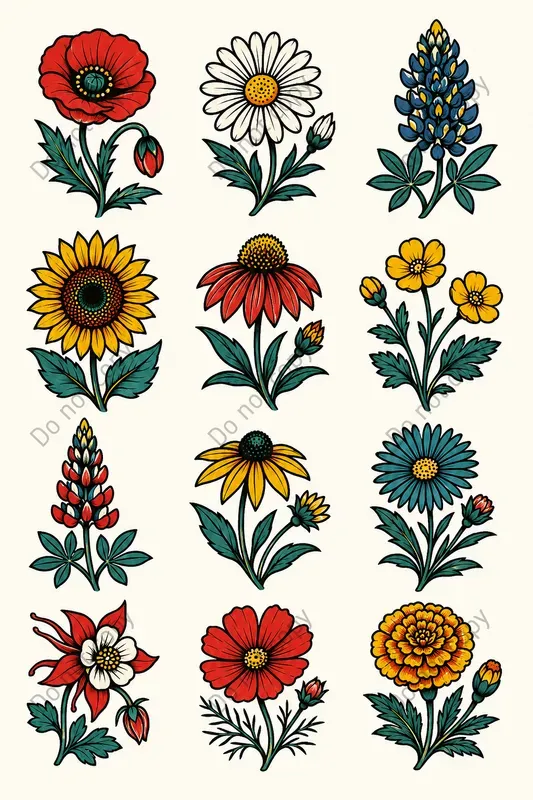 Old School Tattoo Flash Sheets