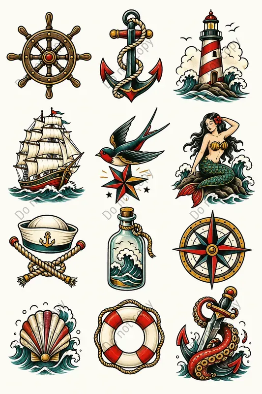 Old School Tattoo Flash Sheets