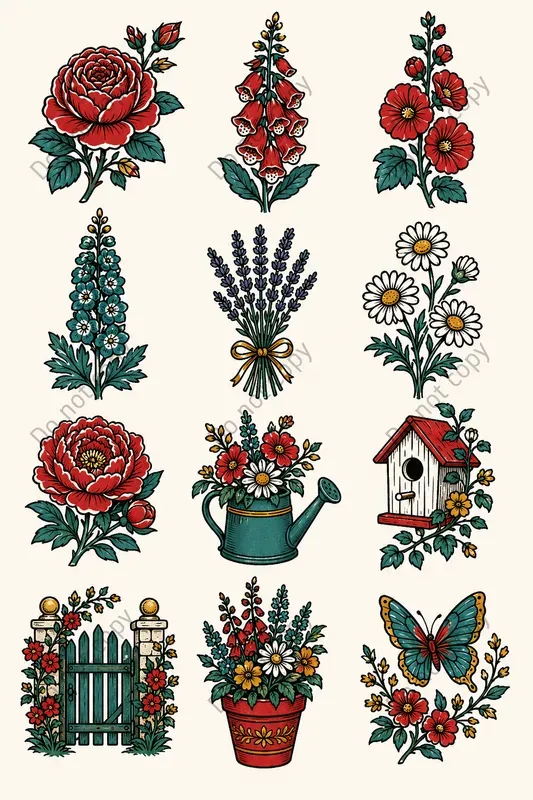 Old School Tattoo Flash Sheets