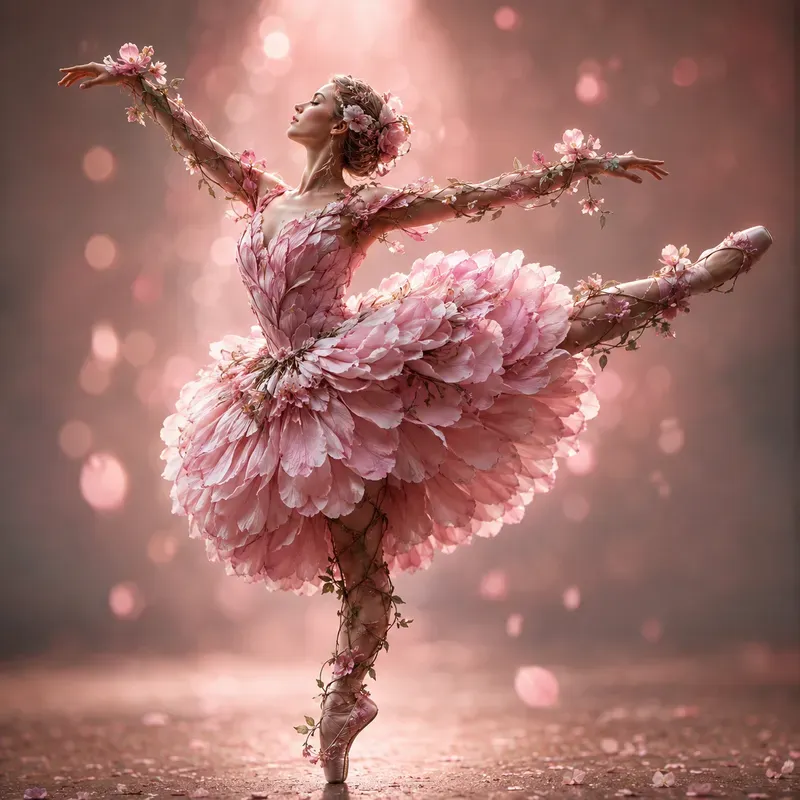 The Ballerinas Made Of Blooms