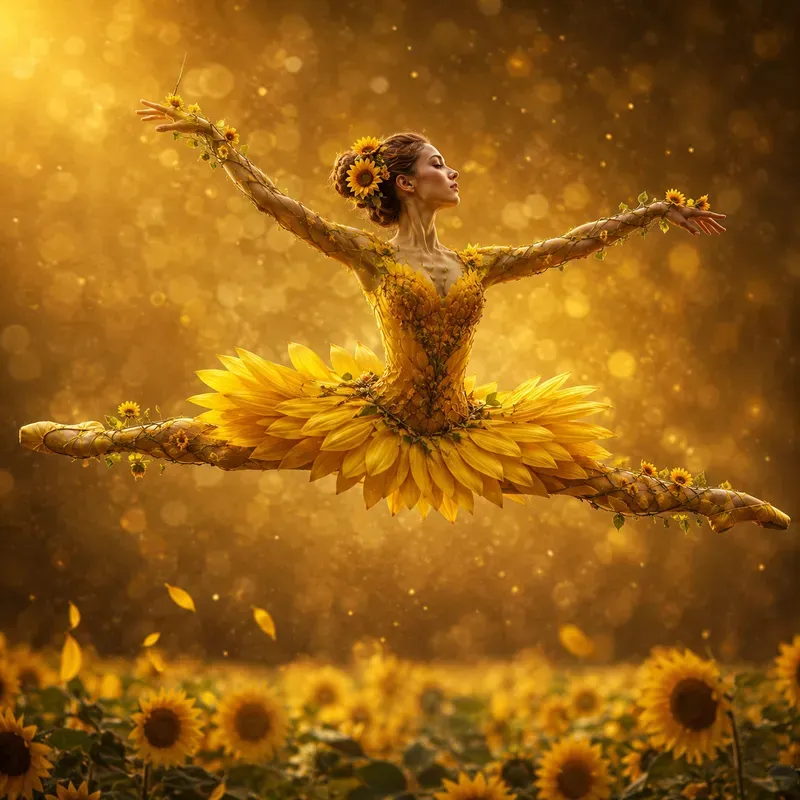 The Ballerinas Made Of Blooms