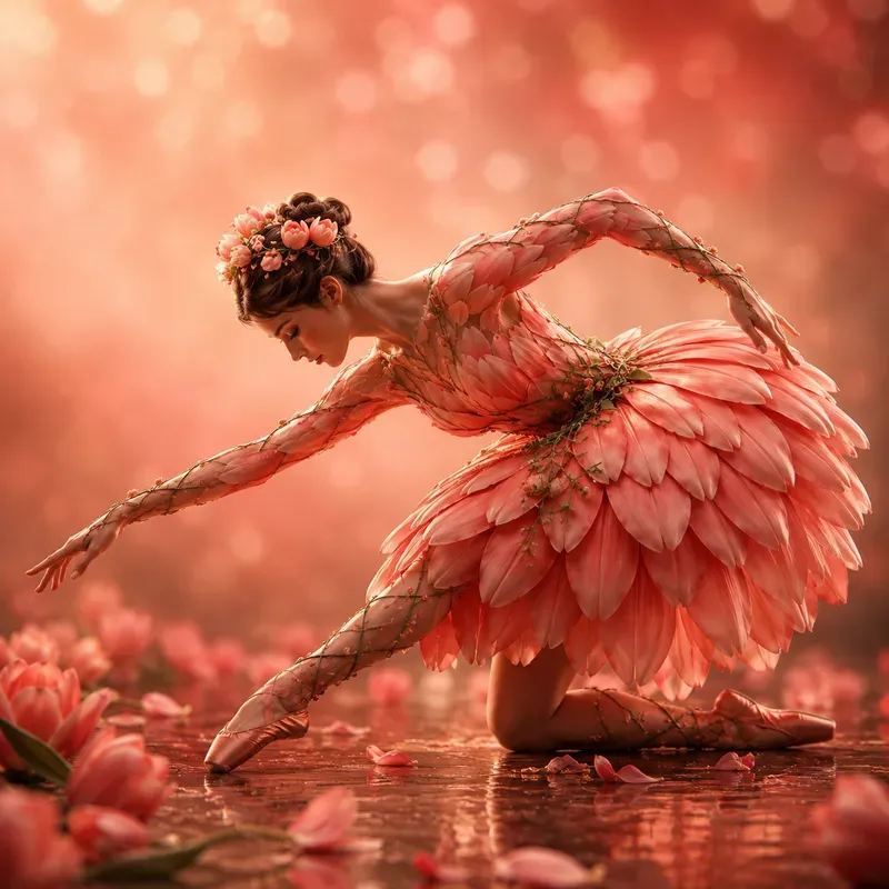 The Ballerinas Made Of Blooms