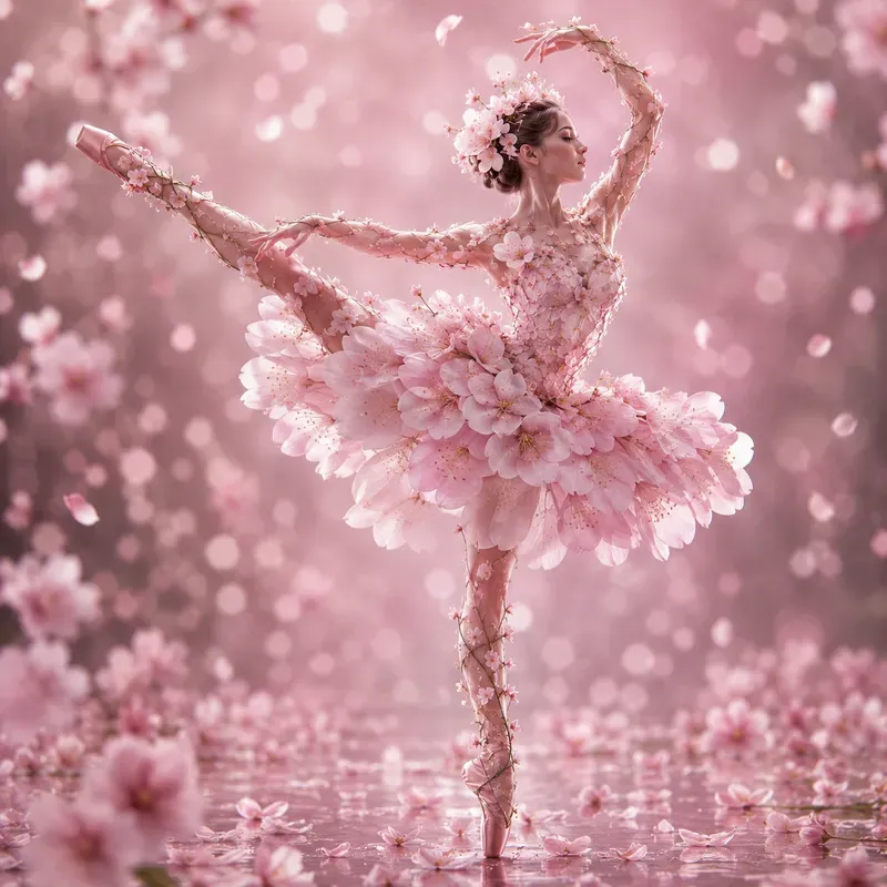 The Ballerinas Made Of Blooms