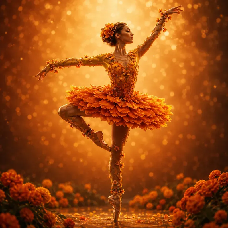 The Ballerinas Made Of Blooms
