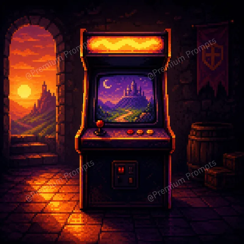 Retro 8 Bit Pixel Art Illustrations