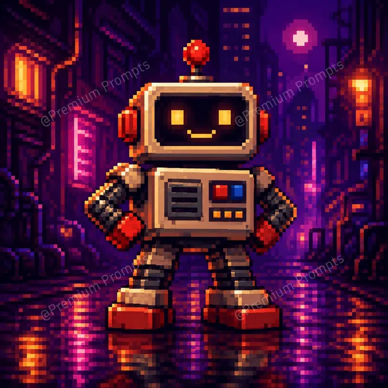 Retro 8 Bit Pixel Art Illustrations