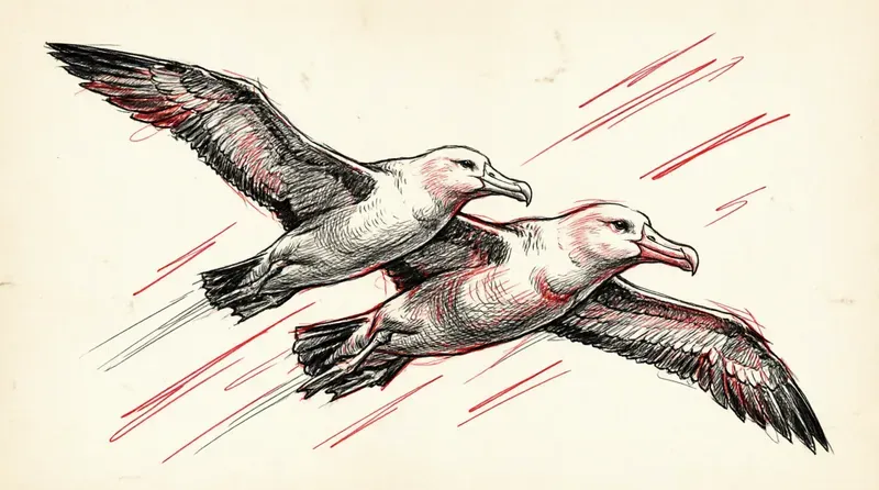 Red Black Ink Sketches