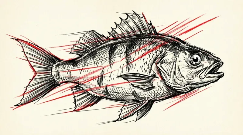Red Black Ink Sketches