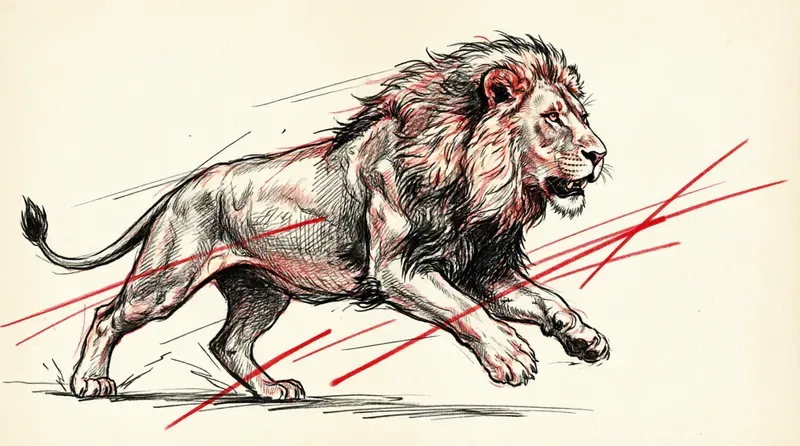 Red Black Ink Sketches