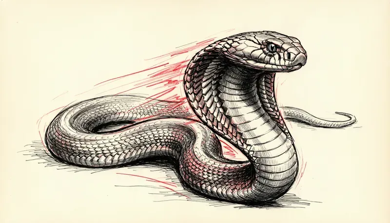 Red Black Ink Sketches